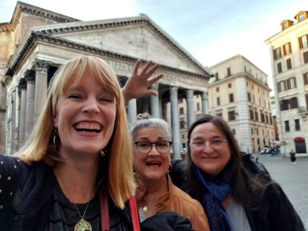 gratitude for good friends and good health in Rome during Covid virus pandemic